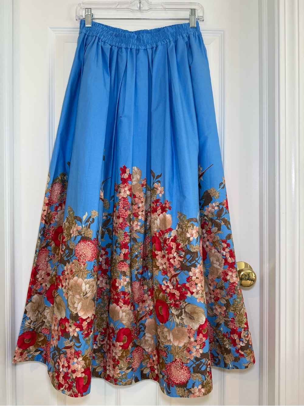 Maeve By Anthropologie Pull-On Circle Skirt In Blue Floral Size XS - Picture 2 of 12